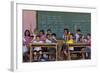 Education, Students Having a Class in a Village School, Bohol Island, Philippines-Keren Su-Framed Photographic Print