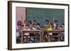 Education, Students Having a Class in a Village School, Bohol Island, Philippines-Keren Su-Framed Photographic Print