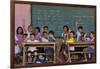 Education, Students Having a Class in a Village School, Bohol Island, Philippines-Keren Su-Framed Photographic Print