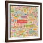 Education Word Collage-Login-Framed Art Print