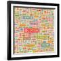 Education Word Collage-Login-Framed Art Print