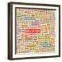 Education Word Collage-Login-Framed Art Print