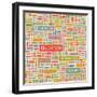 Education Word Collage-Login-Framed Art Print