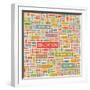 Education Word Collage-Login-Framed Art Print