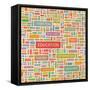 Education Word Collage-Login-Framed Stretched Canvas