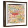 Education Word Collage-Login-Framed Art Print