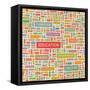 Education Word Collage-Login-Framed Stretched Canvas