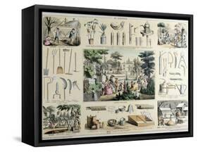Educational Depiction of Gardening-Belin & Bethmont-Framed Stretched Canvas