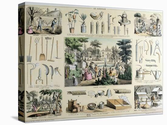 Educational Depiction of Gardening-Belin & Bethmont-Stretched Canvas