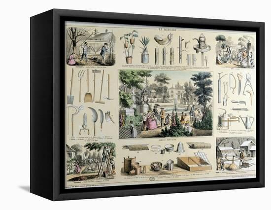 Educational Depiction of Gardening-Belin & Bethmont-Framed Stretched Canvas