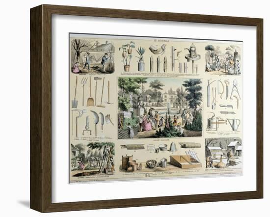 Educational Depiction of Gardening-Belin & Bethmont-Framed Giclee Print