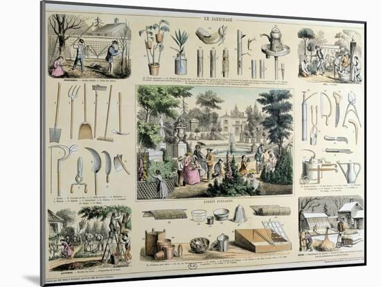 Educational Depiction of Gardening-Belin & Bethmont-Mounted Giclee Print