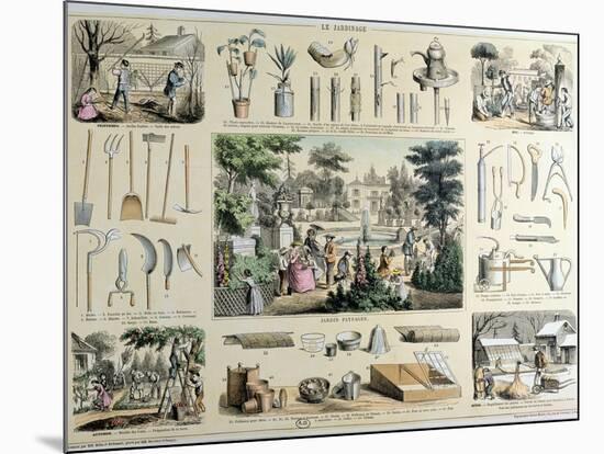 Educational Depiction of Gardening-Belin & Bethmont-Mounted Giclee Print