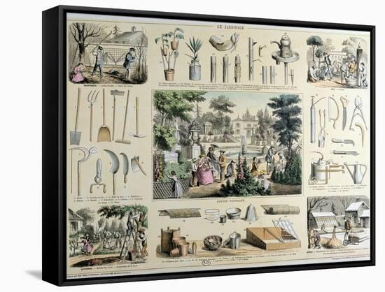Educational Depiction of Gardening-Belin & Bethmont-Framed Stretched Canvas
