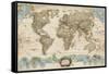 Educational World Map-Elizabeth Medley-Framed Stretched Canvas