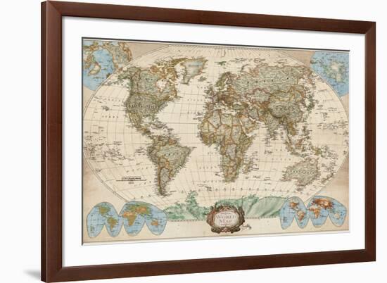 Educational World Map-Elizabeth Medley-Framed Art Print