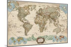 Educational World Map-Elizabeth Medley-Mounted Art Print