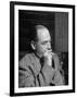 Educator C. S. Lewis Dragging on Cigarette During Interview-null-Framed Photographic Print