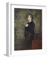 Edvard Grieg, Compositeur Et Pianiste Norvegien - Portrait of Edvard Grieg (1843-1907), by Werenski-Erik Theodor Werenskiold-Framed Giclee Print