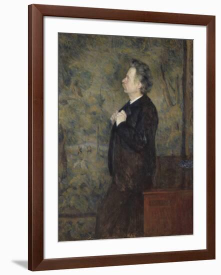 Edvard Grieg, Compositeur Et Pianiste Norvegien - Portrait of Edvard Grieg (1843-1907), by Werenski-Erik Theodor Werenskiold-Framed Giclee Print