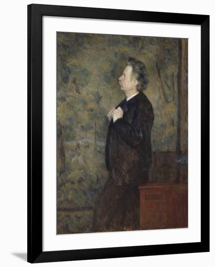 Edvard Grieg, Compositeur Et Pianiste Norvegien - Portrait of Edvard Grieg (1843-1907), by Werenski-Erik Theodor Werenskiold-Framed Giclee Print