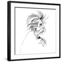 Edvard Grieg, Norwegian composer, sepia line caricature, 2006 by Neale Osborne-Neale Osborne-Framed Giclee Print