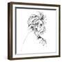 Edvard Grieg, Norwegian composer, sepia line caricature, 2006 by Neale Osborne-Neale Osborne-Framed Giclee Print