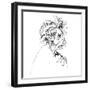 Edvard Grieg, Norwegian composer, sepia line caricature, 2006 by Neale Osborne-Neale Osborne-Framed Giclee Print