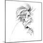 Edvard Grieg, Norwegian composer, sepia line caricature, 2006 by Neale Osborne-Neale Osborne-Mounted Giclee Print