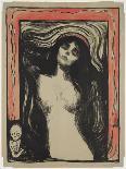 Madonna, 1895 (Colour Litho with Gouache on Paper)-Edvard Munch-Giclee Print