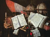 A Trompe L'Oeil with a Pewter Ink Stand, Books and Papers, 1702-Edwaert Collier-Giclee Print