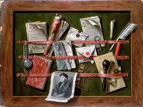 A Trompe L'Oeil with a Pewter Ink Stand, Books and Papers, 1702-Edwaert Collier-Framed Giclee Print