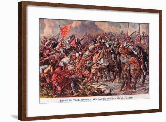 Edward 111's Encounter with Godemur De Fay-Sir John Gilbert-Framed Giclee Print