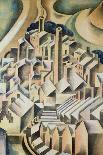 Biot, C.1925 (Oil on Canvas)-Edward Alexander Wadsworth-Giclee Print