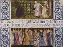 Beauty and the Beast', a Morris, Marshall, Faulkner and Co Tile Panel (Detail)-Edward and Lucy Burne-Jones and Faulkner-Framed Stretched Canvas
