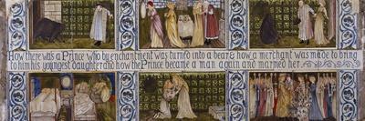 Beauty and the Beast', a Morris, Marshall, Faulkner and Co Tile Panel (Detail)-Edward and Lucy Burne-Jones and Faulkner-Framed Stretched Canvas