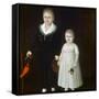 Edward and Sarah Rutter, C1805-Joshua Johnson-Framed Stretched Canvas