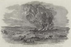The Explosion of the Right Siege-Train, Near Inkerman Mill-Edward Angelo Goodall-Giclee Print
