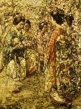 Five Japanese Girls Among Blossoming Trees, 1921-Edward Atkinson Hornel-Giclee Print