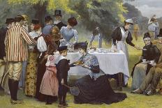 Wimbledon Tennis Party-Edward Brewtnall-Stretched Canvas