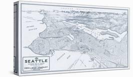 Bird’s Eye View of Seattle, Washington, 1925-Edward C^ Poland-Laminated Art Print