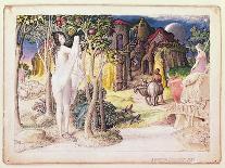 Psyche at the Stream-Edward Calvert-Framed Giclee Print