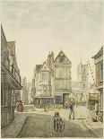 St James's Church and Silver Street Looking into Lower Maudlin Lane, Bristol, 1824-Edward Cashin-Giclee Print