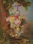 Basket of Roses with Fuschia, 19Th Century-Edward Charles Williams-Giclee Print