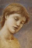 Two Female Heads, 1865-66 (Chalk on Paper)-Edward Coley Burne-Jones-Giclee Print