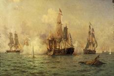 The Naval Battle, July 30, 1826-Edward De Martino-Stretched Canvas