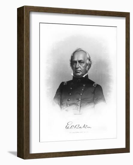 Edward Dickinson Baker, American Politician, Lawyer, and Military Leader-John A O'Neill-Framed Giclee Print