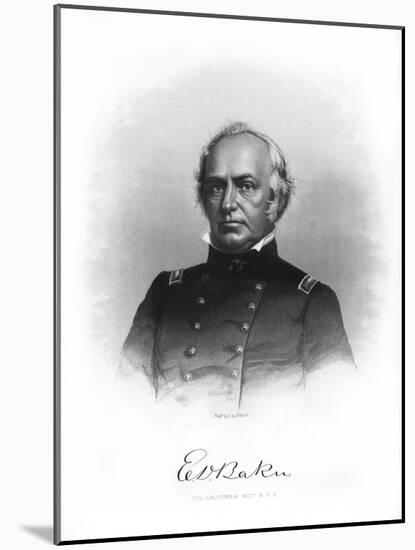 Edward Dickinson Baker, American Politician, Lawyer, and Military Leader-John A O'Neill-Mounted Giclee Print