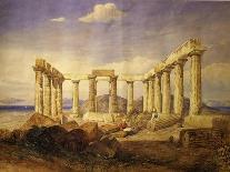 Temple of Aphaia, Aegina, Built C. 500 Bc, Watercolour, C.1805-Edward Dodwell-Giclee Print
