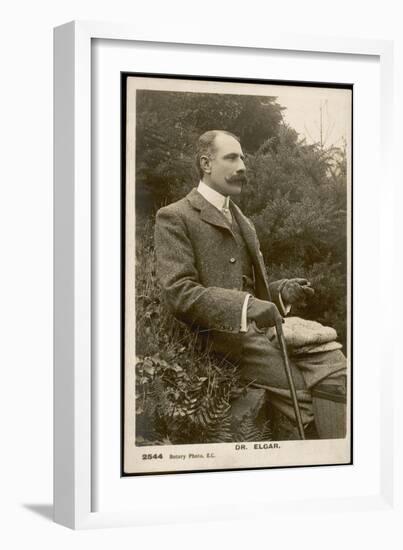 Edward Elgar Postcard Circa 1905-null-Framed Art Print